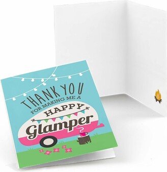 Big Dot of Happiness Let's Go Glamping - Camp Glamp Party or Birthday Party Thank You Cards (8 count)