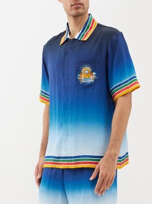 For The Peace-print Silk Polo Shirt