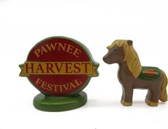 Silver Buffalo Parks and Rec Lil Sebastian Harvest Festival Ceramic Salt and Pepper Shaker Set