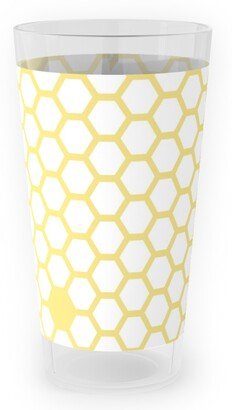 Outdoor Pint Glasses: Honeycomb - Sugared Spring - Yellow Outdoor Pint Glass, Yellow