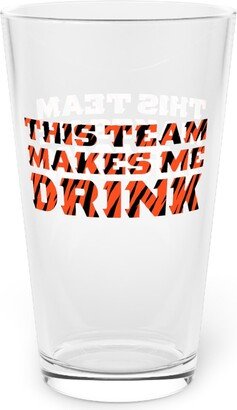 Cincy Football Sports 16 Oz Bengal Pint Glass | This Team Makes Me Drink Barware - Tailgate Drinkware Man Cave Essentials