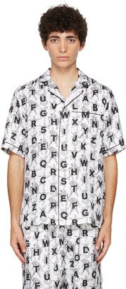 SSENSE Exclusive White Mythical Alphabet Silk Short Sleeve Shirt