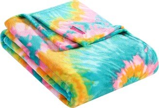 Closeout! Tie Dye Love Ultra Soft Plush Blanket, Full/Queen