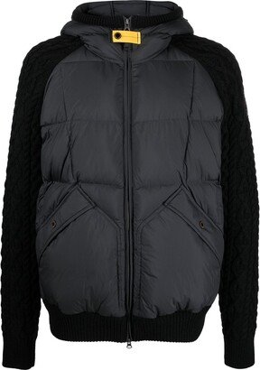 Wool-Panel Puffer Jacket