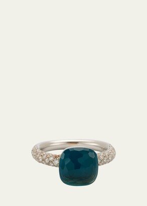 Nudo Classic 18K Gold Ring with Blue Topaz and Turquoise