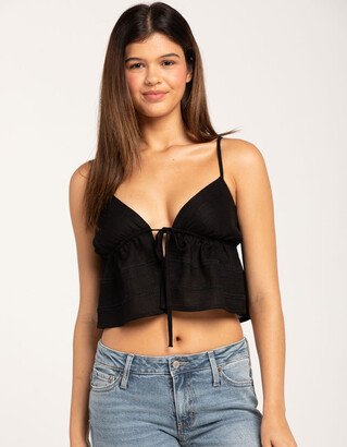 Flyaway Crochet Trim Womens Cami