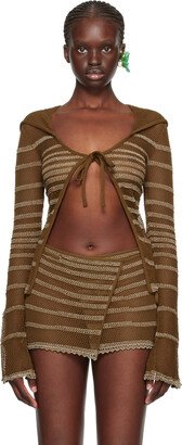 Brown KNWLS Edition Cardigan-AA