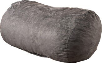 Great Deal Furniture Flora Traditional 6.5 Foot Suede Bean Bag (Cover Only)