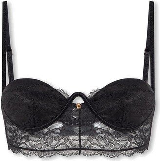 Medusa Head Plaque Lace Bra