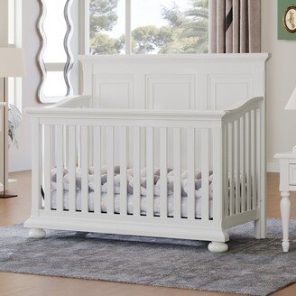 BESTCOSTY Traditional Farmhouse Style 4-in-1 Full Size Convertible Baby Crib