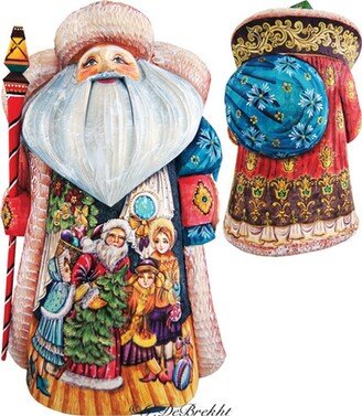 G.DeBrekht Woodcarved and Hand Painted Magic Night Father Frost Santa Figurine