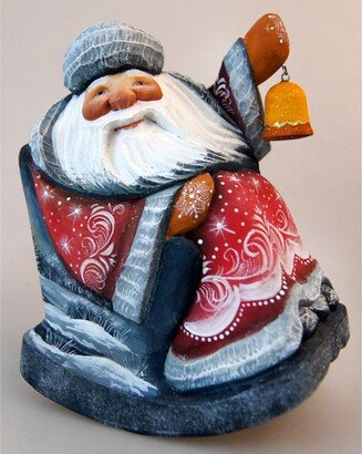 G.DeBrekht Woodcarved and Hand Painted Santa Masterpiece Old World Seasons Greetings Figurine