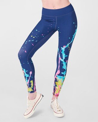 Midnight Blue Splatter DuoKnit Leggings