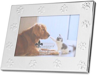 Metal Dog or Cat Picture Frame - Paw Print Pet Design, 4 x 6