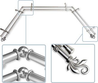 InStyleDesign Rhea 13/16 Double Bay Window Curtain Rod