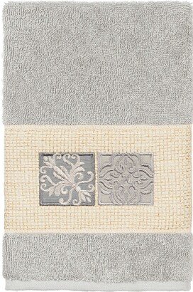 Vivian Embellished Hand Towel - Light Gray