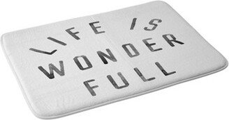 'Life is Wonderful' Memory Foam Bath Mat