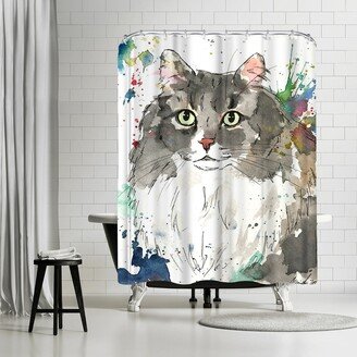 The Fishing Cat - Shower Curtain