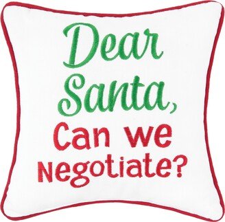 Can We Negotiate Embroidered Throw Pillow-AA