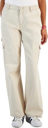 Juniors' High-Rise Wide-Leg Cargo Pants