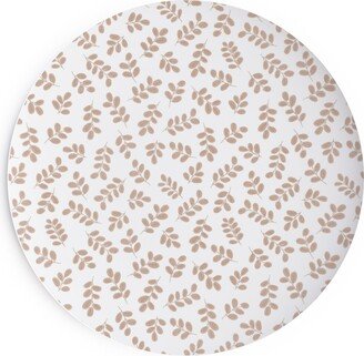 Salad Plates: Whimsy Leaves - Dusty Salad Plate, Beige