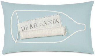 Wish List in A Bottle Holiday Lumbar Pillow Cover