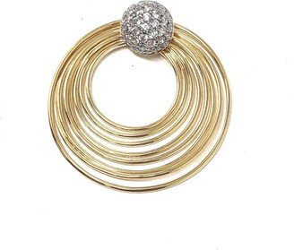 J.I. Stern Collection 25 Sterling Silver Yellow Gold Dipped Multi-Circle Charm