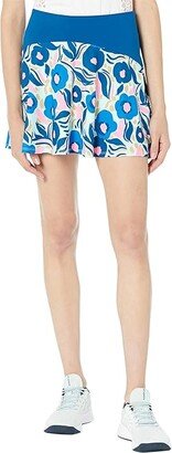 Original Penguin Golf Papercut Floral Flounce Skort (Limpet Shell) Women's Skort