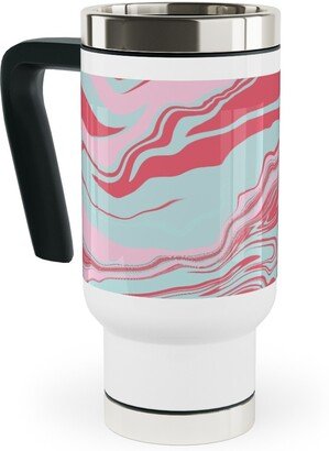 Travel Mugs: Marmor Travel Mug With Handle, 17Oz, Pink