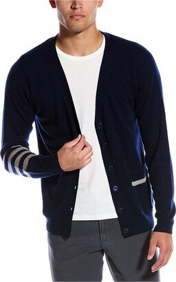 Scott & Scott London Stripe Sleeve Wool & Cashmere-Blend Cardigan