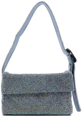 Diamond buckled-strap shoulder bag