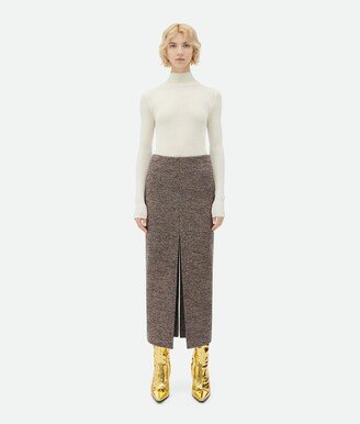 Felt Wool Long Skirt