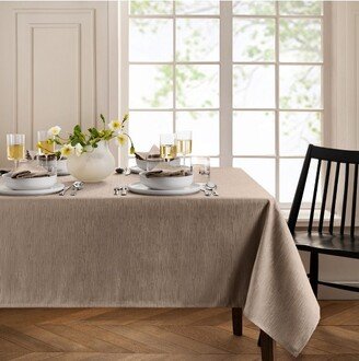 Continental Solid Texture Water and Stain Resistant Tablecloth - 52 x 70 - Taupe