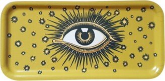 Eyes Yellow Wood Tray Les-ottomans Home