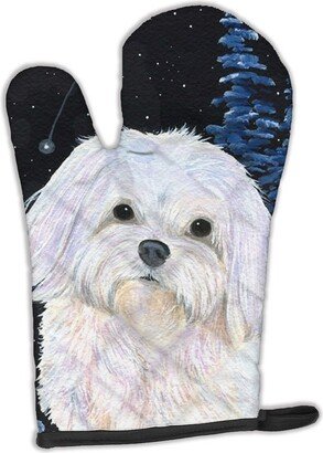 Starry Night Maltese Oven Mitt