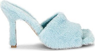 Cozy Stretch Mule Sandals in Baby Blue