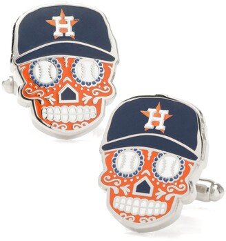 Mlb Men's Houston Astros Sugar Skull Cufflinks