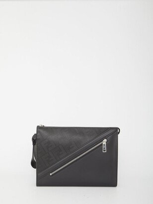 Leather flat pouch-AJ