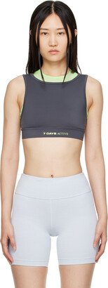 Gray & Green Sanz Sports Bra