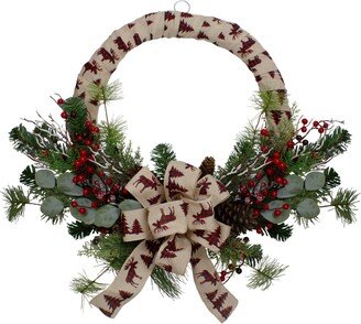 Northlight 24 Burlap Wrapped Artificial Christmas Wreath