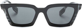 Checked Square-Frame Sunglasses