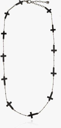 Cross-Pendant Logo Engraved Chained Necklace