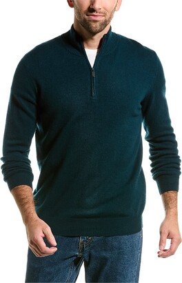 1/4-Zip Cashmere Mock Sweater-AO