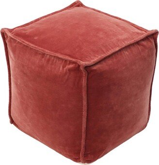 Costa Velvet Pouf Blush