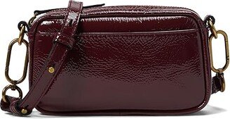 The Carabiner Mini Crossbody Bag in Patent Leather (Cabernet) Handbags