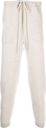 Drawstring Cashmere Track Pants-AA