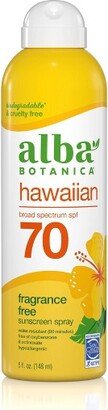 Hawaiian Fragrance Free - SPF 70 - 5oz