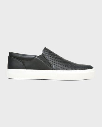 Men's Fletcher Perforated Leather Slip-On Sneakers