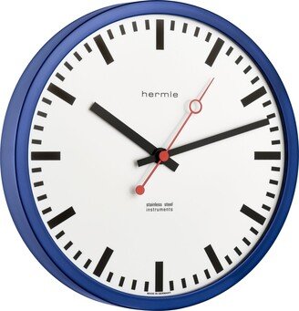 12 Blue and White Operated Round Wall Clock