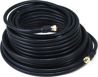 Monoprice Video Cable - 50 Feet - Black | RG6 Quad Shield CL2 Coaxial Cable with F Type Connector